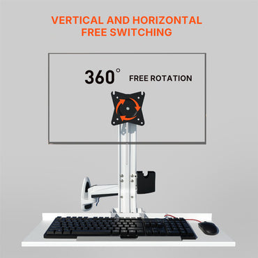 DC104W Industrial Floating Wall-Mount Display Arm with Keyboard Tray