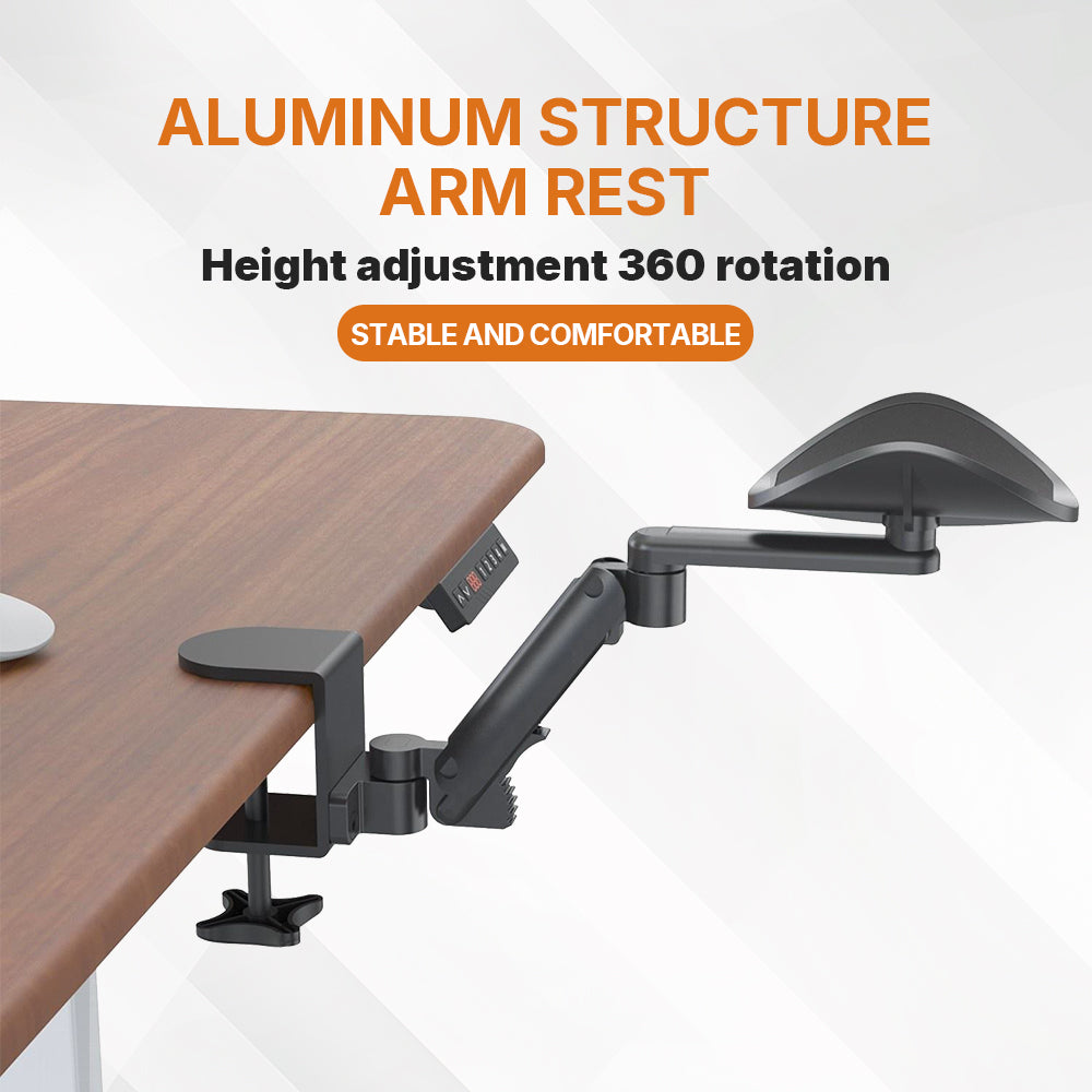 EH01 360° Height-Adjustable Arm Rest / Desk Arm Pad for Home Office Support