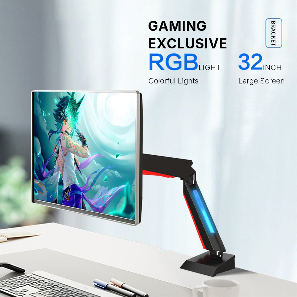 GE22 Gas Spring RGB Single Monitor Arm