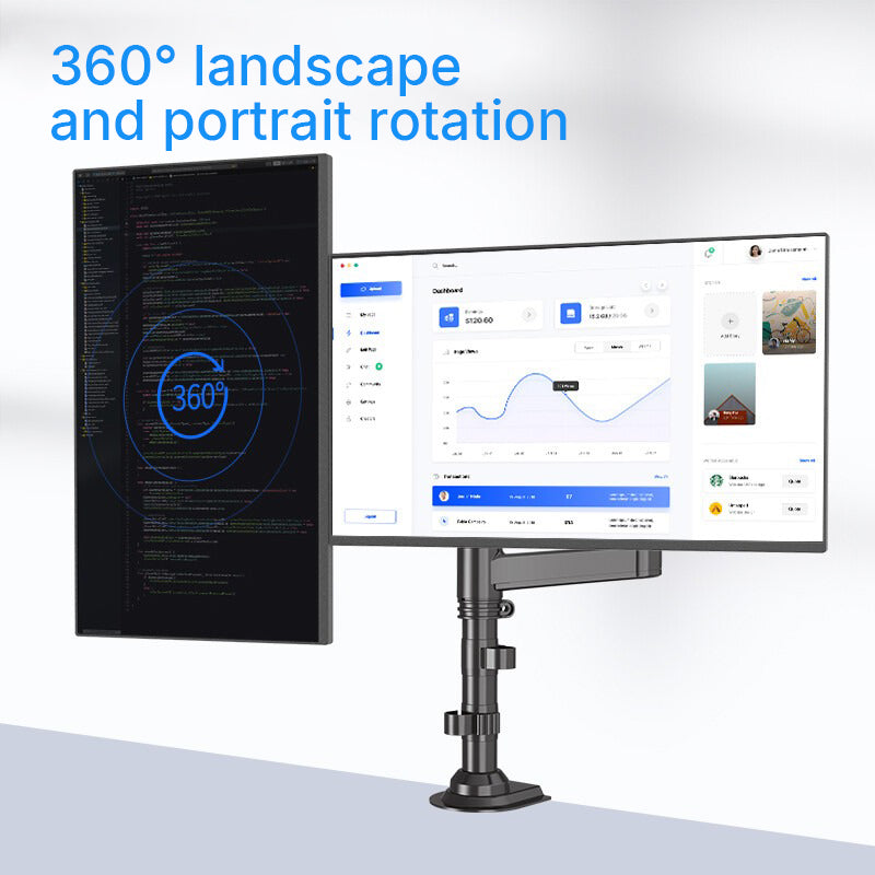 H180 Desktop Dual Monitor Arm Bracket Mount