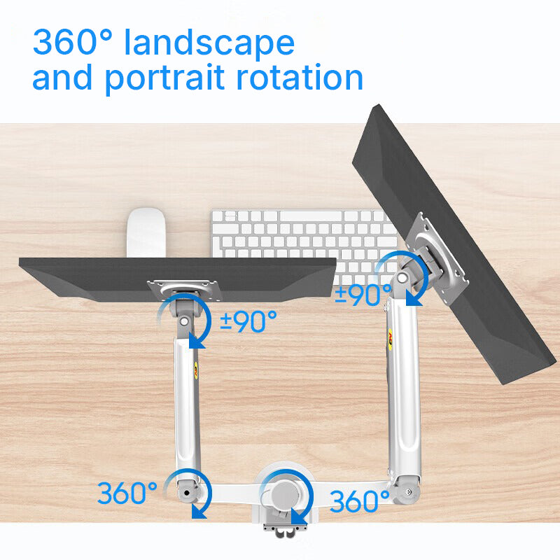 H180 Desktop Dual Monitor Arm Bracket Mount