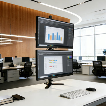 XP01 Dual Monitor Arm – Gas Spring Adjustable Mount for 17–49” Ultrawide Screens, 20kg Capacity