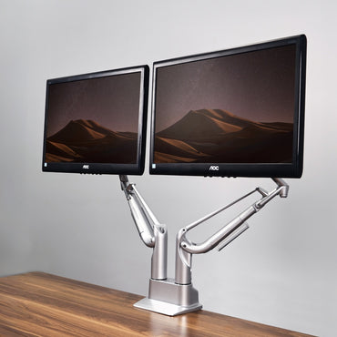 K200 Premium Full-Aluminum Dual Monitor Mount – 24"-34" Screens