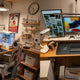 Desk Setup Inspiration: The Cozy Dual Monitor Desk Setup I Never Want to Leave