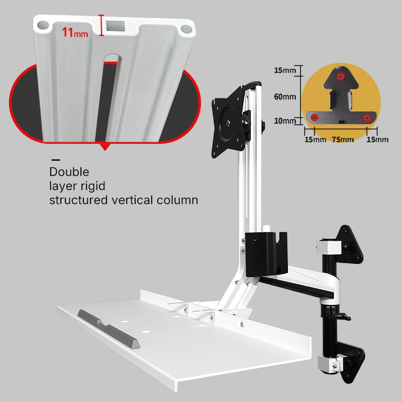 DC104W Industrial Wall-Mounted Display & Keyboard Arm
