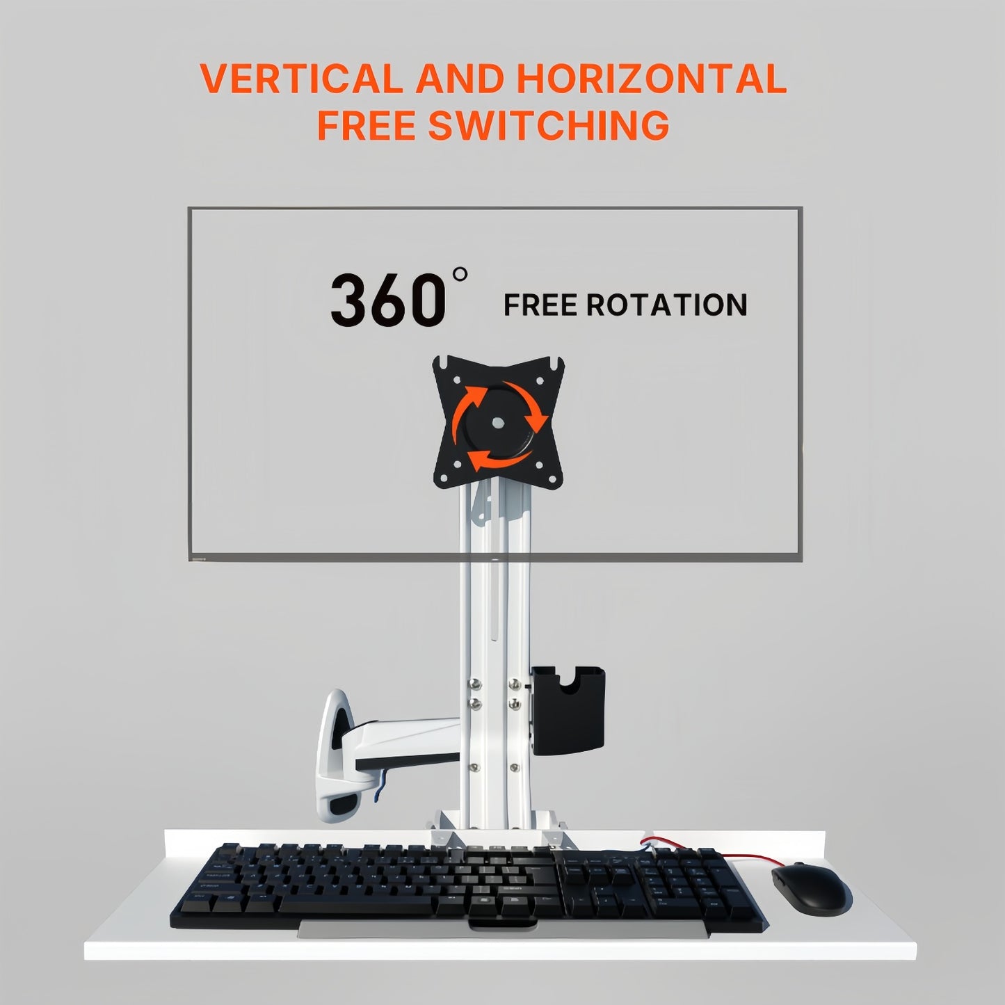 DC104W Industrial Wall-Mounted Display & Keyboard Arm
