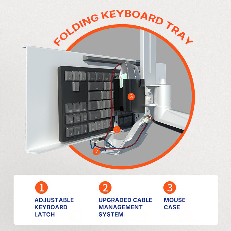 DC104W Industrial Wall-Mounted Display & Keyboard Arm