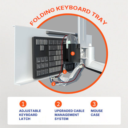DC104W Industrial Wall-Mounted Display & Keyboard Arm