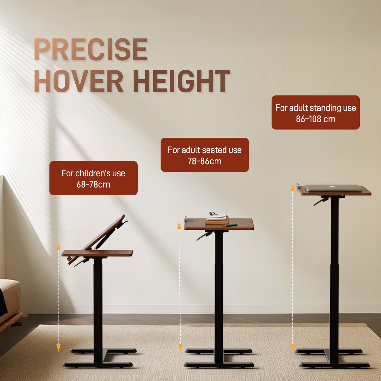 FA116 Pneumatic Split-Top Height-Adjustable Removable Desk