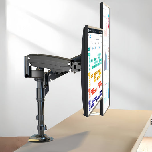 Monitor on a stand with a white background