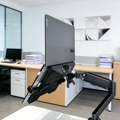 SWELIX LH03 Universal Laptop Tray for Monitor Arms – Fits 10"-17" Laptops, VESA 100x100mm