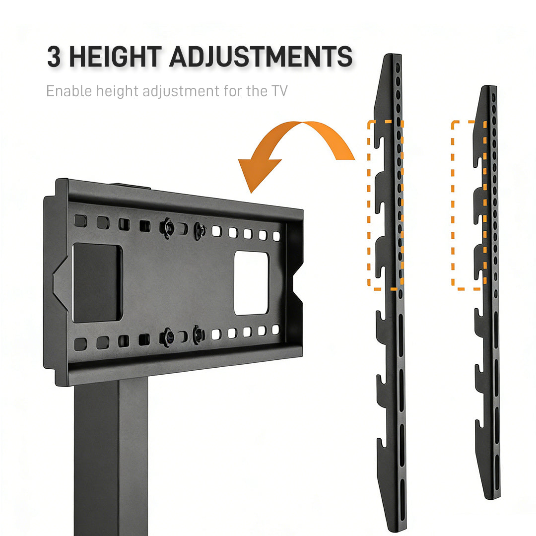 TC012 Height Adjustable TV Cart 37"-75" VESA Max 600x400