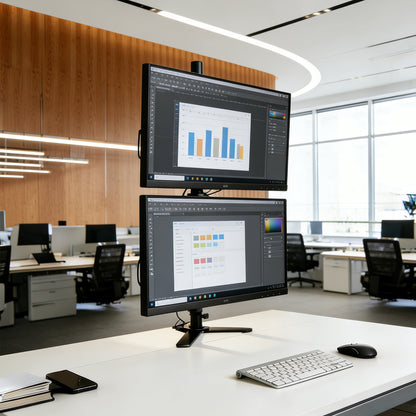 XP01 Dual Monitor Arm – Gas Spring Adjustable Mount for 17–49” Ultrawide Screens, 20kg Capacity