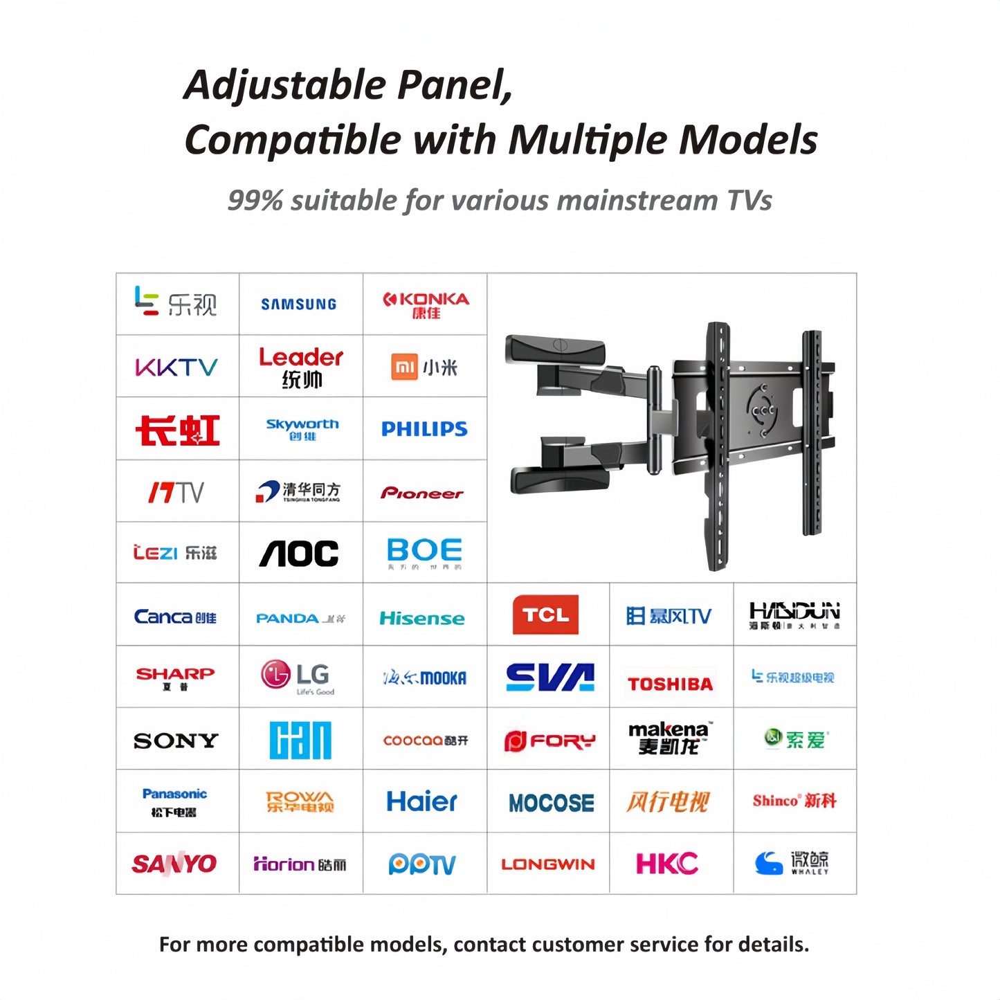 DY479XZ Full-Motion TV Wall Mount – 32–70″