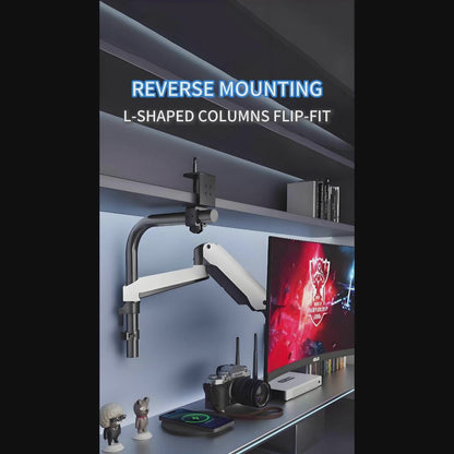 YS-GA12E2 Overhead Hanging Monitor Mount – Cabinet Top VESA Arm Bracket